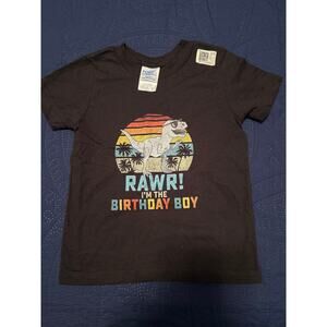 NWOT Port and Company Toddler Dinosaur Birthday Boy T Shirt RAWR! Size 2T
